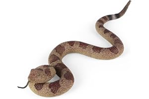 SIENON Realistic Fake Snakes Toy Soft Rubber Garden Snake Figure Scare Birds and Squirrels, Rattlesnake Figurines Stress Reli