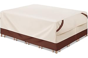 Bestalent Outdoor Furniture Table Covers, Waterproof Rectangular Patio Coffee Table Covers, Fits up to 74L x 47W x 28H inches