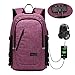 Imyth Casual Laptop Backpack, Anti Theft Waterproof With USB Charging Port, Slim Lightweight Travel backpack Fits 15.6 inch