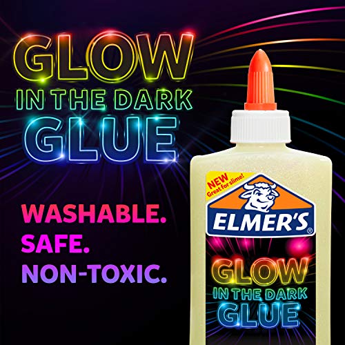 Elmer's GlowintheDark Liquid Glue, Great For Making Slime, Washable