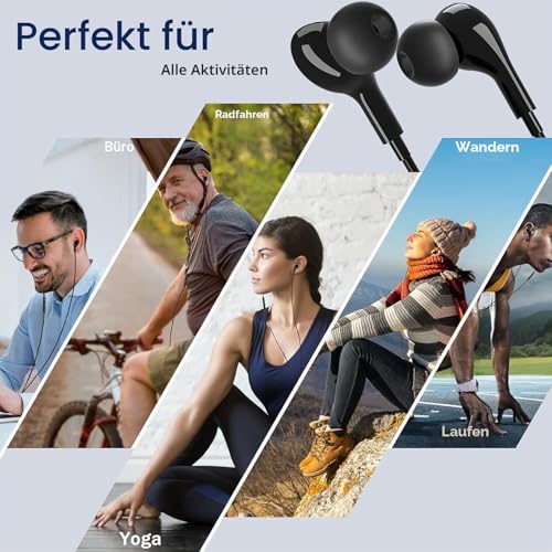 USB C Headphones with Microphone In-Ear Headphones for Samsung Galaxy S26 S25 S24 S23 Ultra S22 S21 FE A56 A55 A35 A54 5G A16 USB C Headset with Volume Control for iPhone 15 16 17 Pro Max Air iPad 10