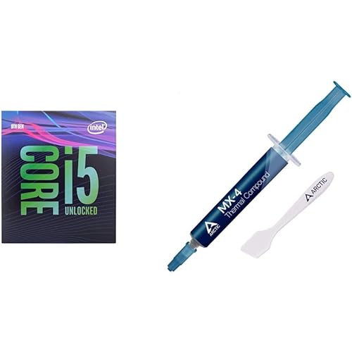 Intel Core i5-9600K Desktop & Arctic MX-4 - Thermal Compound Paste for Coolers | Heat Sink Paste | Composed of Carbon Micro-Particles | Easy to Apply | High Durability - 4 Grams