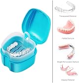 HouChanges Retainer Case Portable Denture Box Easy-Clean Medical PP view 2