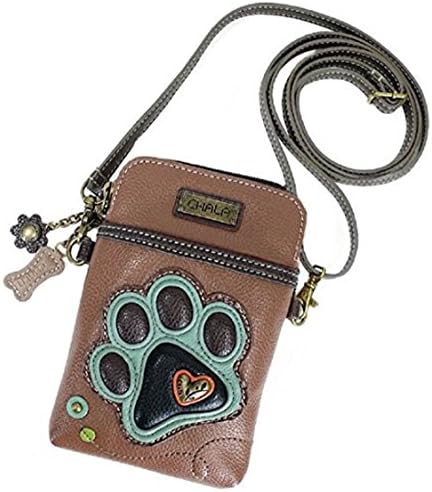 Dog Lovers Paw Print Chala Cellphone Convertible Strap Crossbody Handbag Dog Lovers, Dog Mom