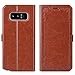 Ztotop Luxury Flip Full Body Leather Case Cash Holder Protective Cover for Samsung Galaxy Note 8 - Brown