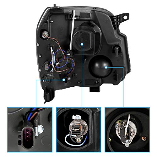 AmeriLite LED Bar Projector, Halogen, LED Car Headlights Set For 2007