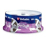 Verbatim Digital Movie DVD+R 4.7GB 8X 25 Disc  Spindle 94865