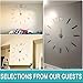 VANGOLD Large DIY Wall Clock Modern 3D Wall Clock with Mirror Numbers Stickers for Home Office Decorations Gift