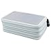 LORJE Multilayer Colored Pencil Case, Large, 52 Slots Gray Pen Bag