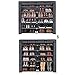 SONGMICS 7-Tier Fabric Shoe Storage Cabinet with Dustproof Cover, Holds 36 Pairs of Shoes, Closet Storage Organizer, Gray