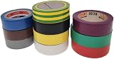 TSKDKIT 10 Rolls Electrical Insulation Tapes 15mm 10m Mixed Colour 600V view 8