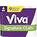 Viva Signature Cloth Choose-A-Sheet Paper Towels, Soft & Strong Paper Towels for Ultimate Clean, White, 6 Big Rolls (Equal to 9 Regular Rolls)
