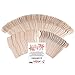 Compostable, Ecofriendly, Utensils. Combo pack 200 pieces: 50 wooden spoons, 50 knives and 100 forks 6 1/4 
