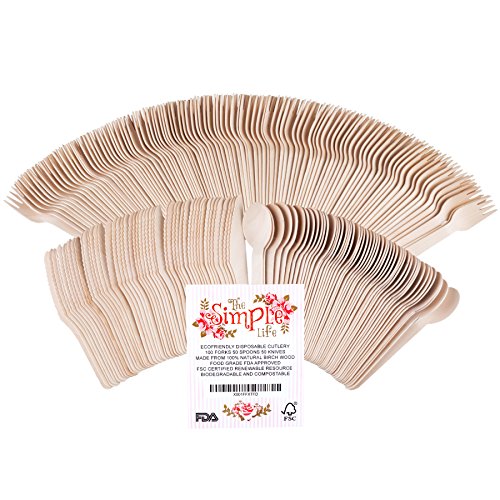 Compostable, ecofriendly, utensils. combo pack 200 piec…