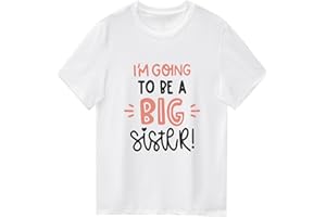 37℃ Big Sister T Shirts Tops Toddler Baby Girl Promoted to Big Sister Announcement Tees Clothes Novelty Gift Summer Outfit