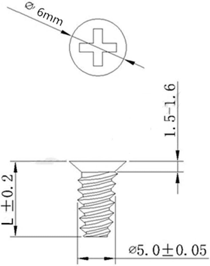 Color M5x12mm, Size Black Screw 50Pcs Computer Case Cooling Fan