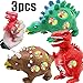 Kids and Adults Autism Toys/Dinasour Squishy Stress Ball/Stress Relief Squeeze Toys/Best Rubber Dinosaur Mesh Ball Squeeze Toy for Stress Reduction-Animal Adorable Party Favor,(3 Styles of Dinosaurs)