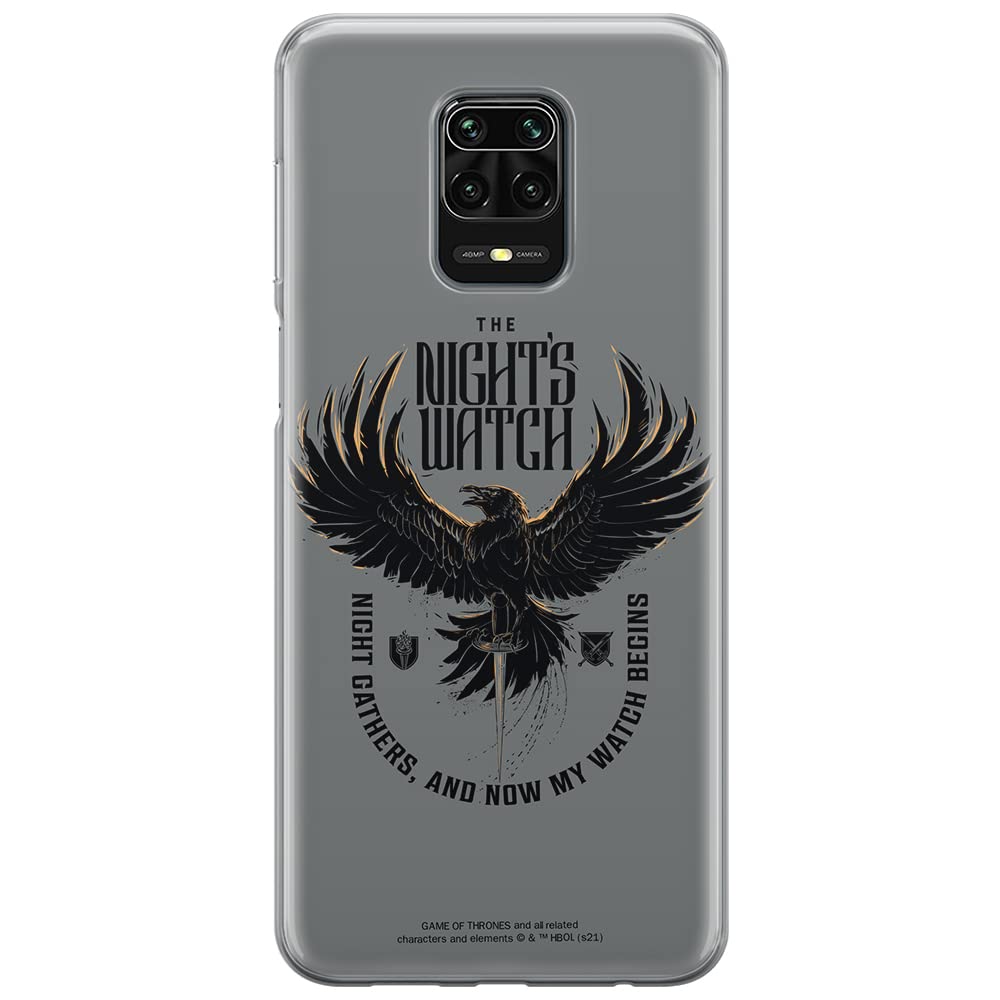 ERT GROUP mobile phone case for Xiaomi REDMI NOTE 9 PRO/ 9S original and officially Licensed Game of Thrones pattern 003 optimally adapted to the shape of the mobile phone, case made of TPU
