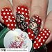 Ejiubas 3 Pcs Jelly Clear Nail Stampers with Rhinestone Cap Sandy Scrapers Nail Stamping Kits DIY Nail Art Tools (C)