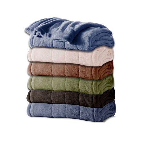 Sunbeam Slumber Rest Velvet Plush (Burgundy) Full Heated Blanket