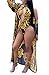 FEIYOUNG Women Sexy Three Pieces Tops Bottoms and Floral Cover-ups Summer Beach Swimsuits (Large, 2PC-Black)