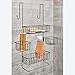 iDesign Metalo Bathroom Over the Door Shower Caddy with Swivel Storage Baskets for Shampoo, Conditioner, Soap, 10.5