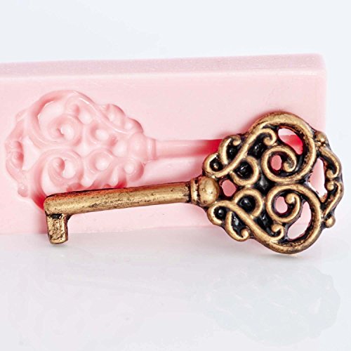 Skeleton Key Silicone Mold Food Safe Fondant, Chocolate, Candy, Resin, Polymer Clay Mold. Flexible easy to use. Jewelry, Craft or Food Mold.