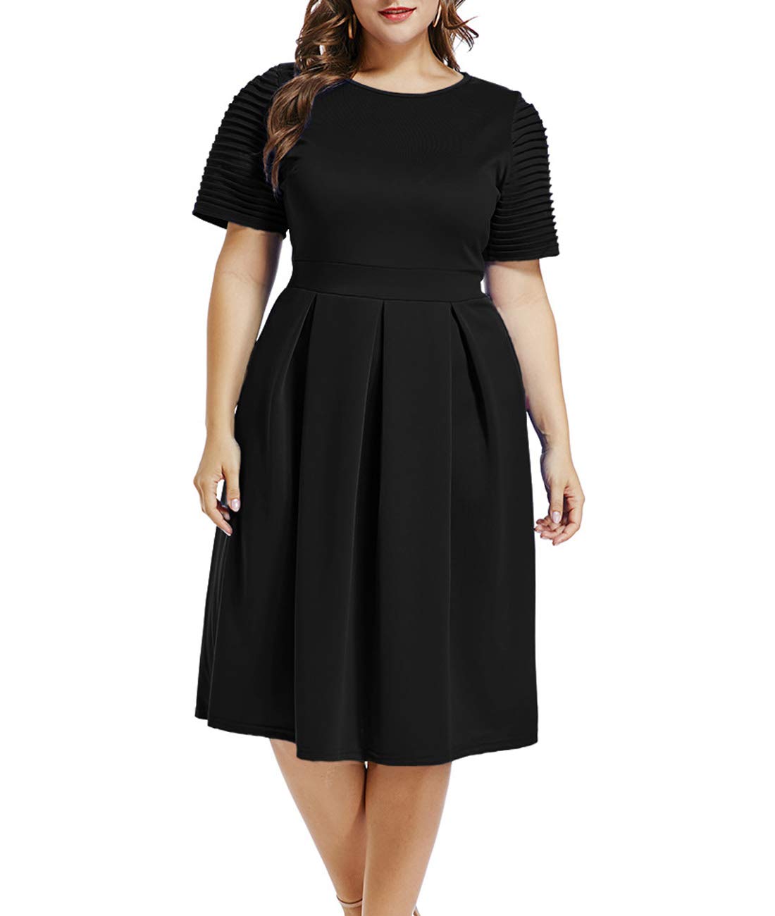 LALAGEN Womens Plus Size 1950s Vintage Cocktail Dresses Flare Swing