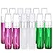 Olilia Glass Spray Bottles with Silver Fine Mist Sprayer 12 Pack of 10ml (1/3oz) - Refillable Empty Bottles Perfect for Essential Oils (Mixed Color)