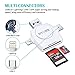 SD & Micro SD Card Reader - Memory Card Camera Reader Adapter for iPhone/iPad/GALAXY S8/Android/Mac/PC/MacBook. With Lightning,Micro USB,USB Type C,USB 3.0 Connector (4 in 1)