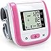 XY Fancy Household Medical Hand Wrist Sphygmomanometer Fully Automatic Wrist Blood Pressure Meter Monitor Heart Beat Meter with LED Display (Pink)