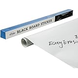 efluky Autocollant Tableau Blanc Multifonction Effa&ccedil;able Auto-adh&eacute;sif Sticker Blackboard Tableau Noir Mural R&eacute;utilisable et Amovible Taille 45x200cm (45*200cm, blanc)