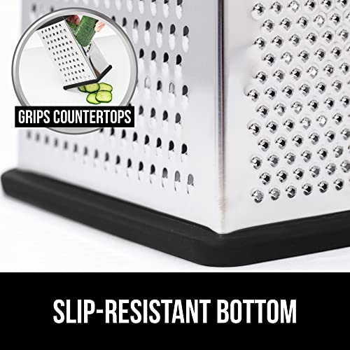 Gorilla Grip Stainless Steel Box Grater, 4Sided XL Cheese Graters with
