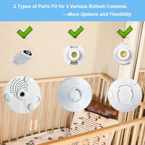 HelloBaby Baby Monitor Mount for HB6550/ Pro/ HB6560/ HB65/ HB6339/ HB40/ HB6081/ HB66/ HB6351, 20 Inch Flexible Arm Bracket, Sturdy Camera Holder Attaches to Crib Cot Shelves, No Tools or Wall Damage