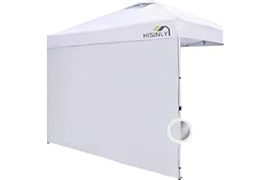 Hisinly Canopy Sidewalls 10 * 10 ft 300D Sunwalls with Silver Coating UV Protection and Waterproof Oxford Cloth Suits Pop-up Tent/Instant Canopy/Commercial Canopy (Sidewall Only)