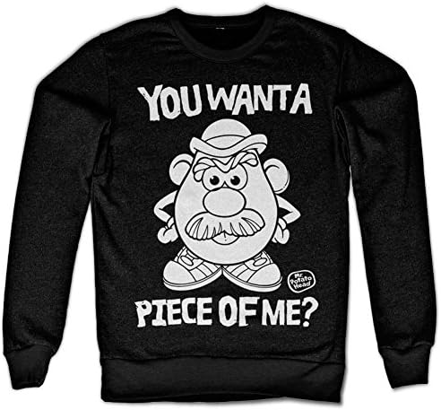 Mr Potato Head Sweatshirt You Want A Piece Of Me Official Mens Black