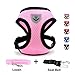 INVENHO Mesh Harness with Padded Vest for Puppy and Cats No Choke Design Ventilation Gift with Leash(Small,Pink)
