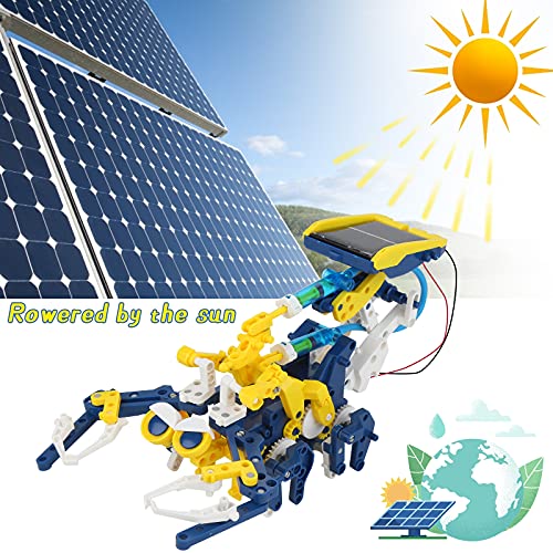 Mathea Solar Power Robot Kit Toys for Kids, 190 Pieces STEM 11in1