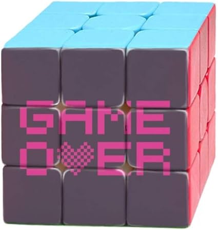 Amazon Com Pink Game Over Pixel Art Deco Gift Fashion Magic Cube Puzzle 3x3 Toy Game Play Toys Games