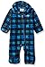 Columbia Kid's Snowtop Ii Bunting Outerwear, Super Blue Lumberjack Plaid, 18-24 months