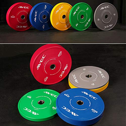 1-Pair-Competition-Rubber-Bumper-Plates-2-inch-Olympic-Weights-Plates-Professional-Strength-Training-Weightlifting-Plates-with-Color-Coded