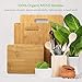 HOMEVER Cutting Board for Kitchen, Bamboo Cutting Boards Set with Large, Medium, Small Sizes Plus Hanging Basket for Organizer