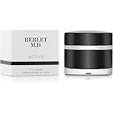 BERLET M.D. Active Eye Cream, Daily Hydrating & Firming Eye Treatment with Cucumber, Shea Butter, Peptides & Botanical Oils, Reduces Puffiness & Fine Lines, For All Skin Types, 15ml