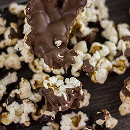 Gourmet Chocolate Covered Popcorn – Easter Popcorn Gift – Gluten Free Black and White Popcorn Bags, 6 oz – by Sugar Plum Chocolates
