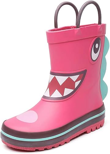 Amazon Chiximaxu 長靴 キッズ レインブーツ ハンドル 女の子 男の子 男女兼用 防水 耐滑 梅雨 通勤 通学 大きいサイズ Chiximaxu シューズ バッグ
