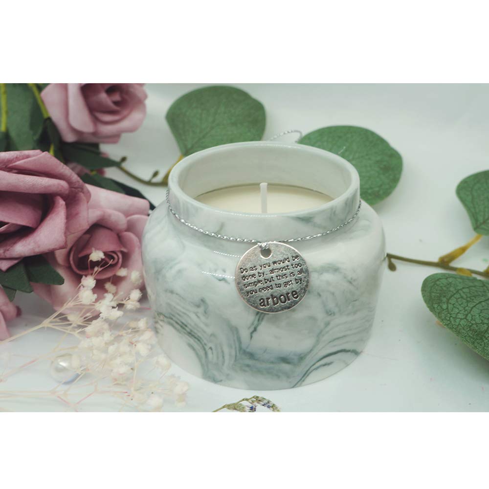 Natural Soy Wax Scented Candle, Aromatherapy Jar Candle, Fragrant Candle, Wild Bluebell, Grey, Relax & Fresh air, 1 piece