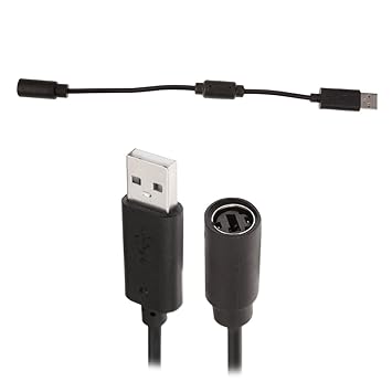 Gimax 2 PCS PC Konverter Adapter Kabel für Microsoft Xbox 360 Controller Gamepad USB Breakaway Verlängerungskabel für Xbox 36