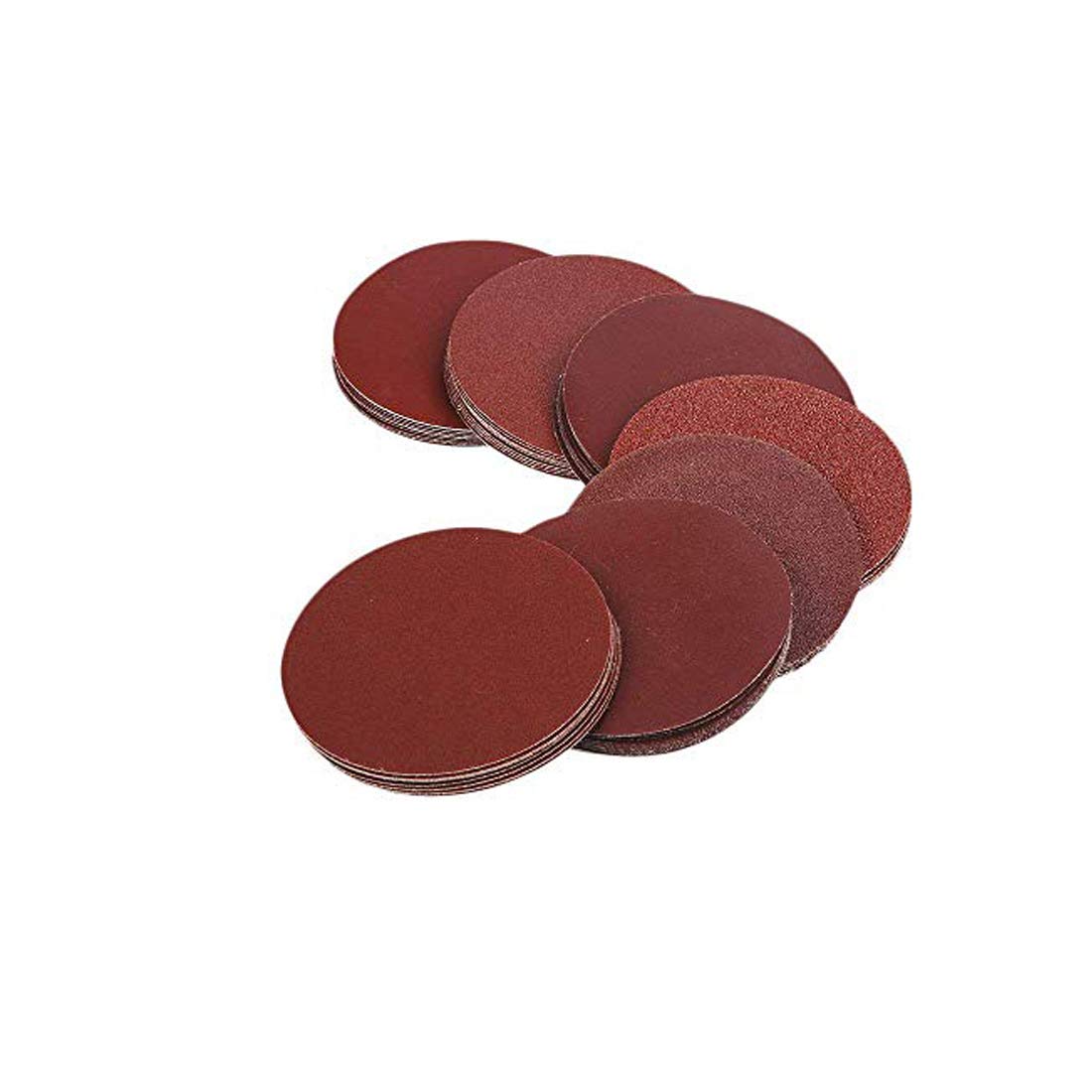 OxoxO 5 Inch Sanding Discs NO-Hole Hook and Loop 40 60 80 100 120 180 240 320 400 800 Grit Sandpaper Aluminum Oxide Random Orbital Sander Pads (100-Pack)