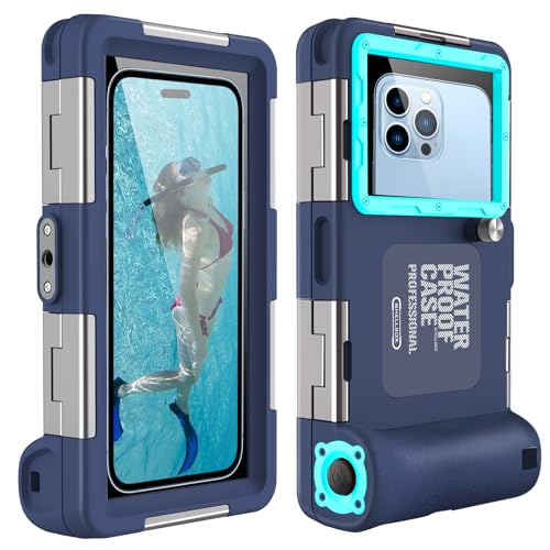 Waterproof Smartphone Case IPX8 Waterproof Mobile Phone Holder 15 m Underwater Compatible for iPhone 17 Pro 17 Air 16 15 Plus 12 13 14 15 16 17 Pro Max 16 15 14 Pro Samsung S25 S24 Ultra