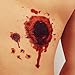 COKOHAPPY 10 Sheets Halloween Bleeding Wound Scar Blood for Party Cosplay Costume Look Real Flash Temporary Tattoo